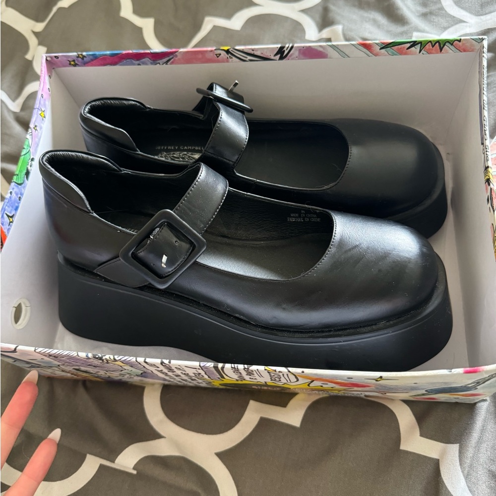 🚨SOLD🚨 Jeffrey Campbell Black Mary Jane platform shoes (no longer sold model)